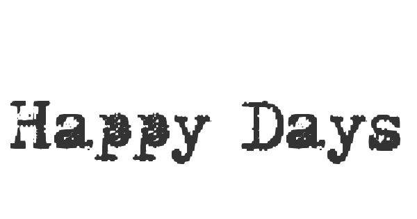Happy Days font thumb
